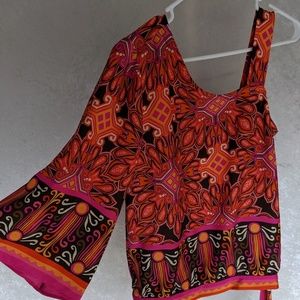 NWT Chico’s 1 One Shoulder Zanzibar Geometric Top